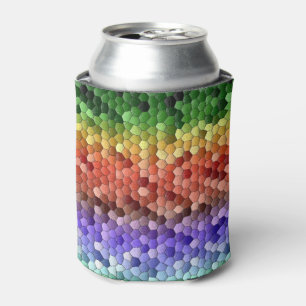 Porta-lata Rainbow Mosaic Pattern