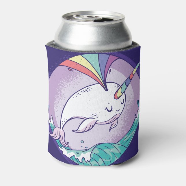 Porta-lata Rainbow Narwhal (Can Back)