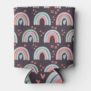 Porta-lata Rainbows & Raindrots: Escandinava Sem Costura