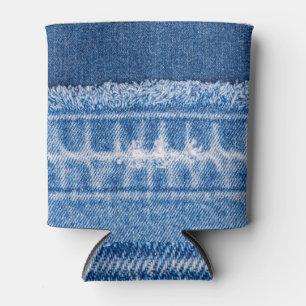 Porta-lata Rasgada: Quadro de Jeans Azuis Duplos