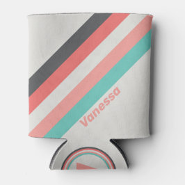 Porta-lata Rasgos de Coral Sunbleached com Nome