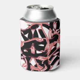 Porta-lata Raspas pretas e de salmão, fitas destruídas em bra