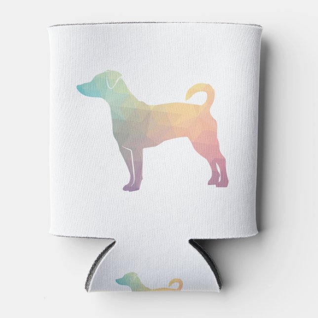 Porta-lata Rat Terrier Dog Breed Geo Silhouette Pastel (Frente)