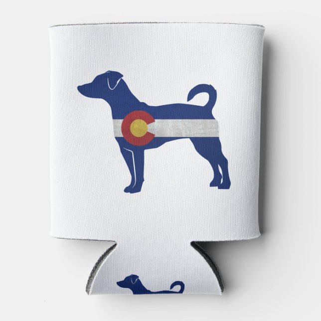 Porta-lata Rat Terrier Dog Breed Silhouette Colorado (Frente)