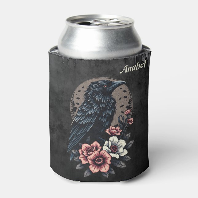 Porta-lata Raven preto majestoso (Can Front)