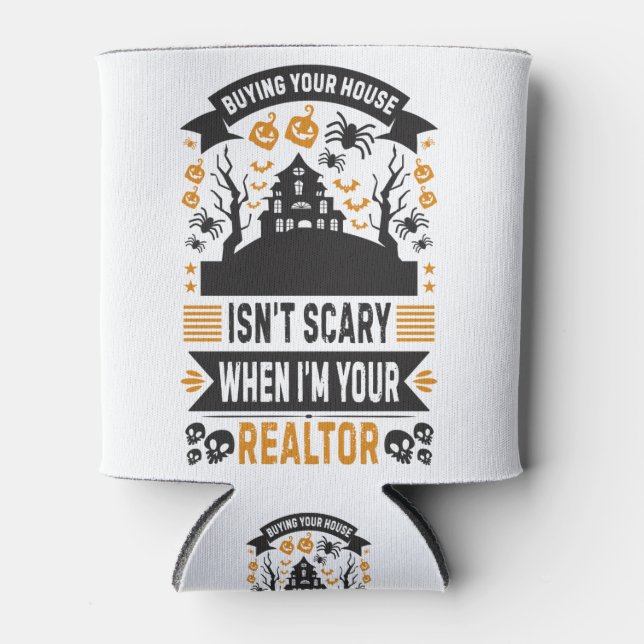 Porta-lata Realtor Halloween - Agente Imobiliário Broker (Frente)