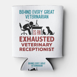 Porta-lata Recepcionista veterinário curioso