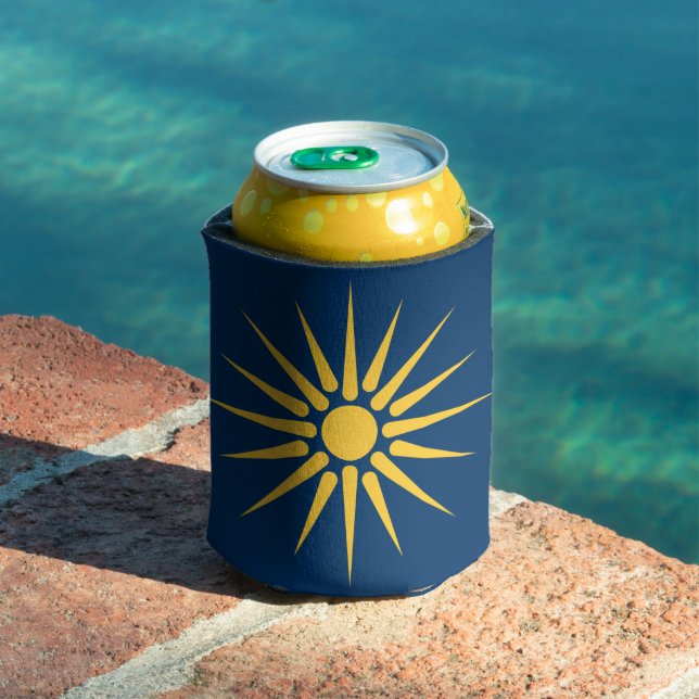 Porta-lata Recipiente para Lata com a bandeira da Macedônia,  (Piscina in situ)