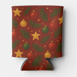 Porta-lata Red Christmas Can Cooler - Classic Holiday Drink