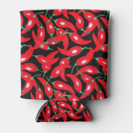 Porta-lata Red Hot Chili em Fundo Negro