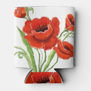 Porta-lata Red Poppy design