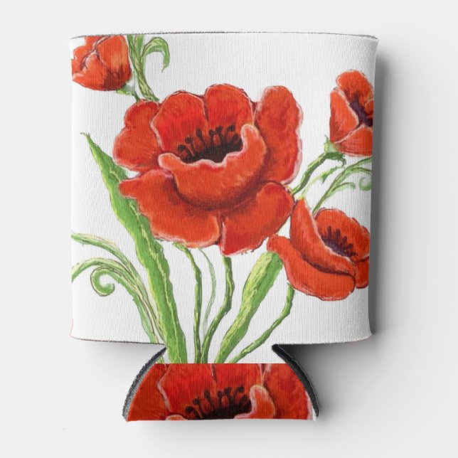 Porta-lata Red Poppy design (Frente)
