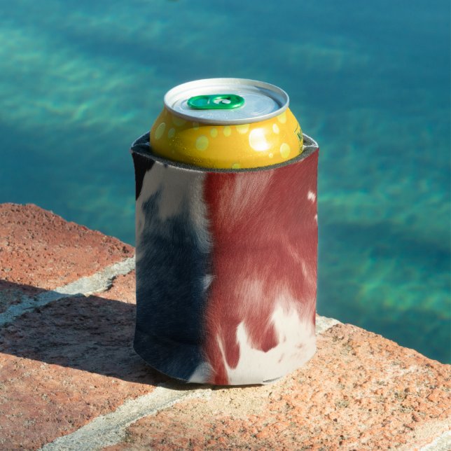 Porta-lata Red White Blue Cow Print (Piscina in situ)