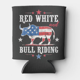 Porta-lata Red White e Bull Andando Cowboys Americanos