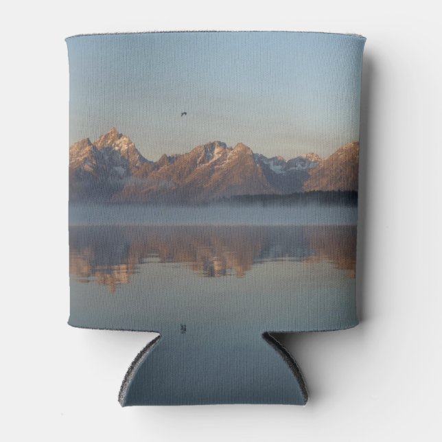 Porta-lata Reflexão sobre Jackson Lake Dam em Grand Teton Par (Frente)