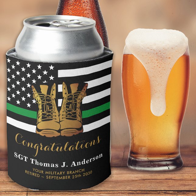 Porta-lata Reforma Personalizada da Linha Verde Magra Militar (Criador carregado)