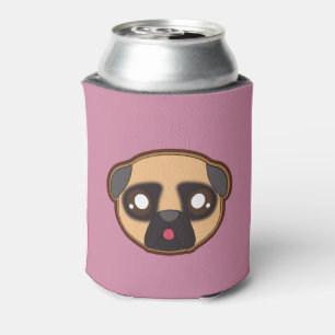 Porta-lata Refrigerador engraçado da garrafa do pug de Kawai