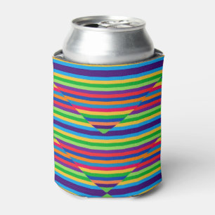 Porta-lata refrigerador listrado Multi-colorido da lata