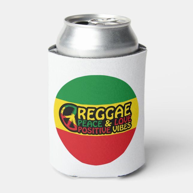 Porta-lata Reggae Music com citações positivas (Can Front)