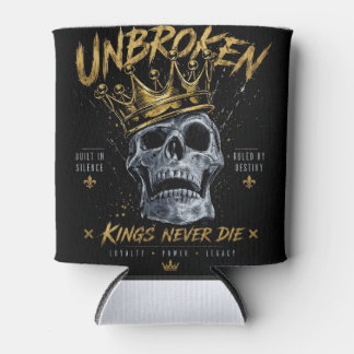 Porta-lata Rei da Caveira Inquebrantável Coroa Arte Motivacio