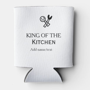 Porta-lata Rei da cozinha chef cozinhando adicionar nome coro