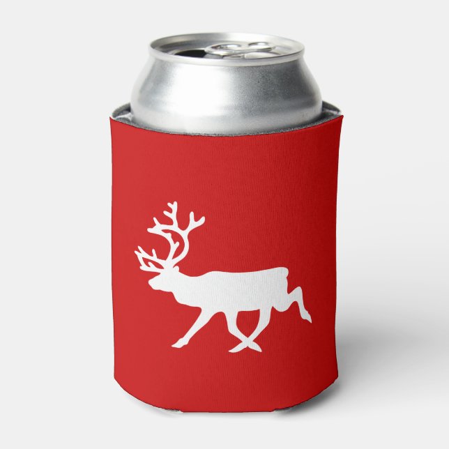 Porta-lata Reindeer Branco / Silhueta das Caraíbas (Can Front)