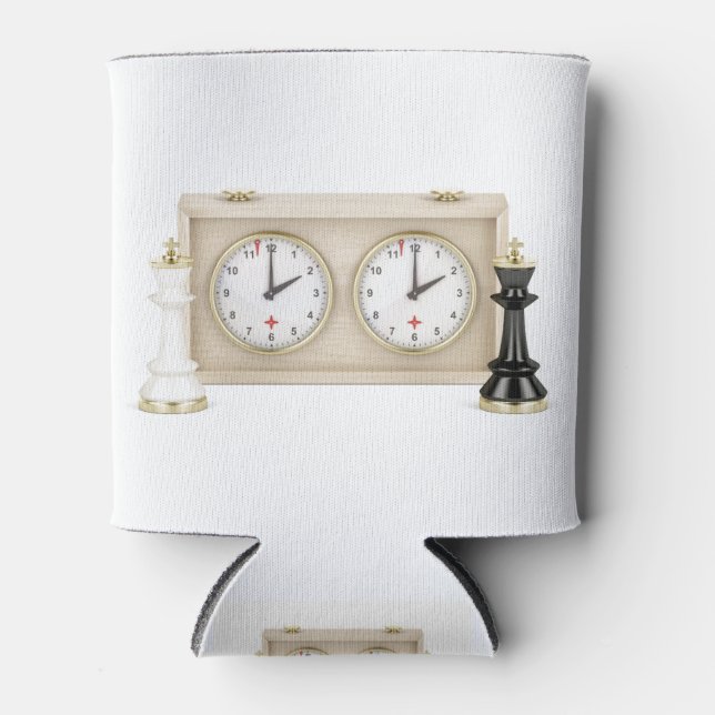 Porta-lata Reis de xadrez e relógio de xadrez (Frente)