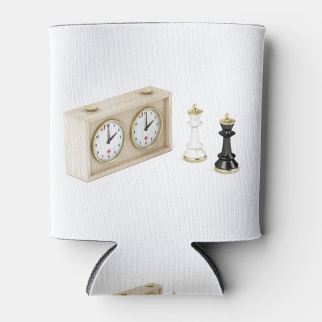 Porta-lata Reis de xadrez e relógio de xadrez (Frente)