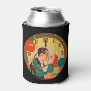 Porta-lata Relógio Vintage Art Déco Beijo de Ano Novo
