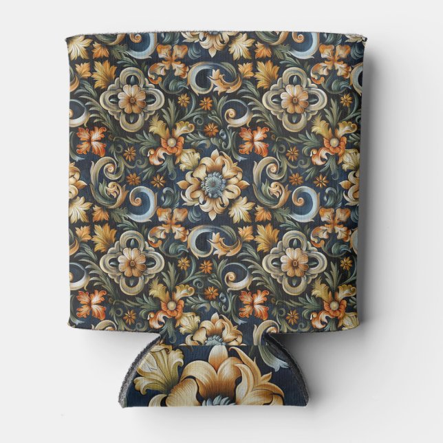 Porta-lata Renascença italiana em azul (Frente)