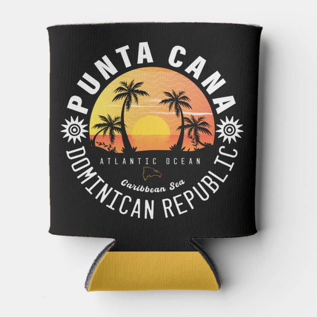 Porta-lata República Dominicana do Punta Cana - Retro Souveni (Frente)