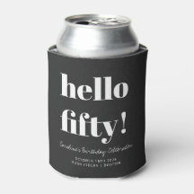 Resfriador de Lata Personalizado Preto Moderno 50º