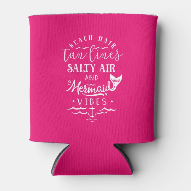 Porta-lata Resfriador - Víblias de Verão rosa-quente (Frente)