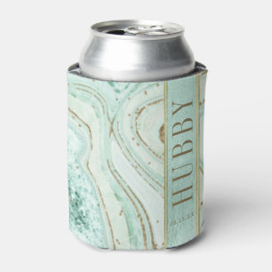 Porta-lata Resumo Agate Wedding Hubby Mint ID827