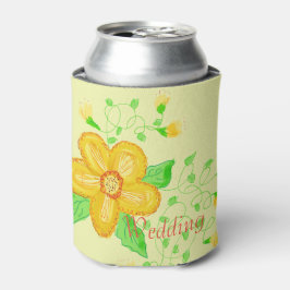 Porta-lata Retentor de Bebida de Casamento do Designer Amarel