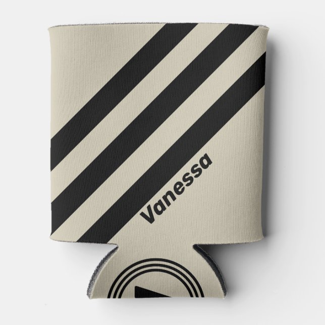 Porta-lata Retro Alabaster Três Fitas com Nome (Frente)