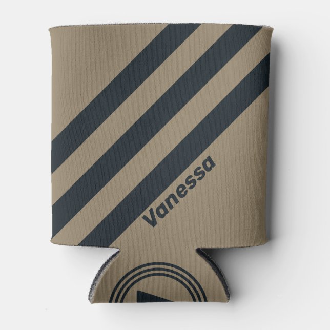 Porta-lata Retro Desert Três Faixas com Nome (Frente)