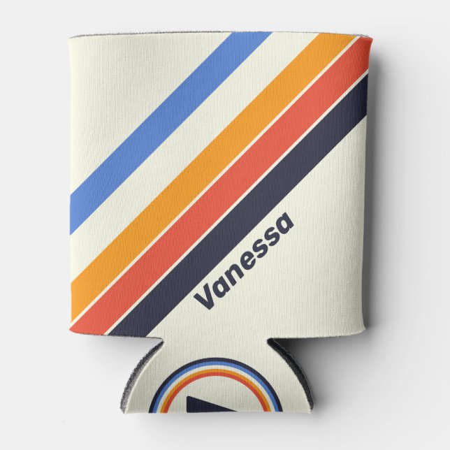 Porta-lata Retro five Stripes with Name (Frente)