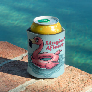 Porta-lata Retro Flamingo Float Engraçado Verão