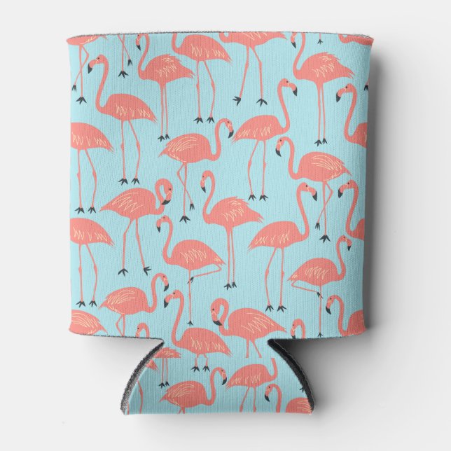 Porta-lata Retro Flamingo | Summer Poolside Retro Miami (Frente)