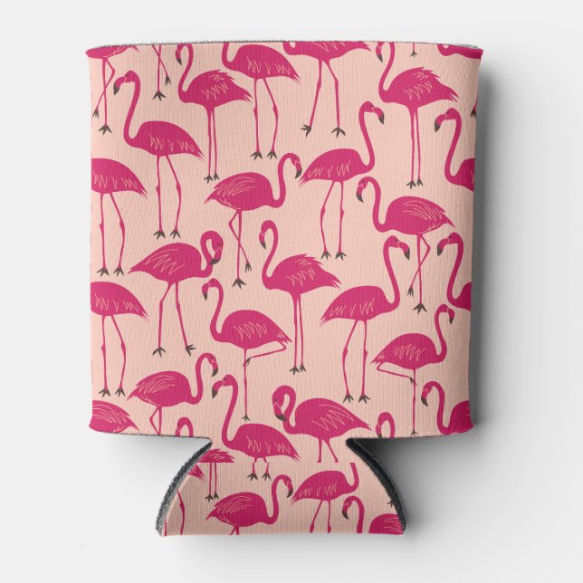 Porta-lata Retro Flamingo | Summer Poolside Sunset Sherbet (Frente)