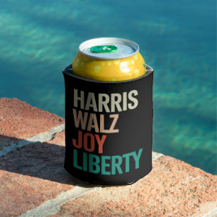 Porta-lata Retro Harris Waltz 2024 Harris Walz Alegria Liberd