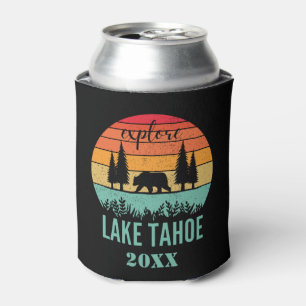 Porta-lata Retro Lago Tahoe California Souvenir Personalizado