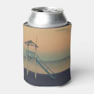 Porta-lata Retro Lifeguard Beach Tower Sunset Photo