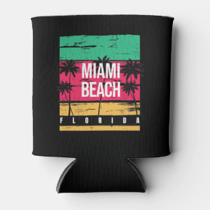 Porta-lata Retro Miami Florida Beach Souvenir