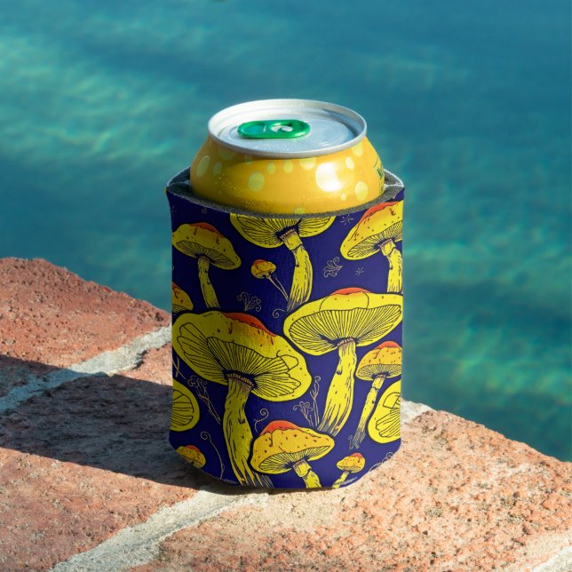 Porta-lata Retro Mushroom Art Can Cooler (Piscina in situ)