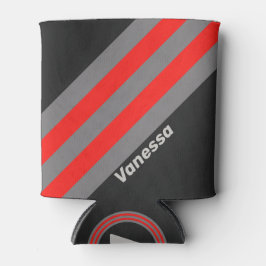 Porta-lata Retro Stormy Sky Stripes with Name