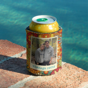 Porta-lata Retro Vintage 1975 50ª Foto de aniversário