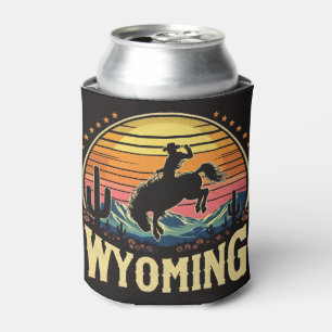 Porta-lata Retro Wyoming Cowboy