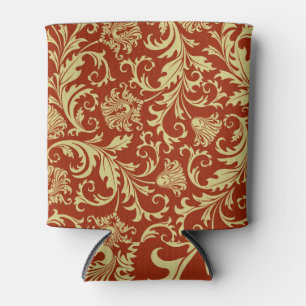 Porta-lata Retroflorais: fundo de padrão de colheita.